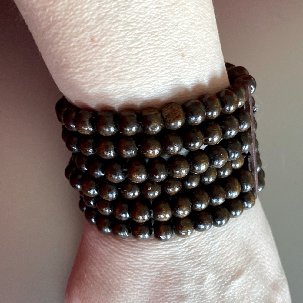 🌟 3/$15 NWOT- PAPARAZZI: Wooden Bead Stacked Bracelet